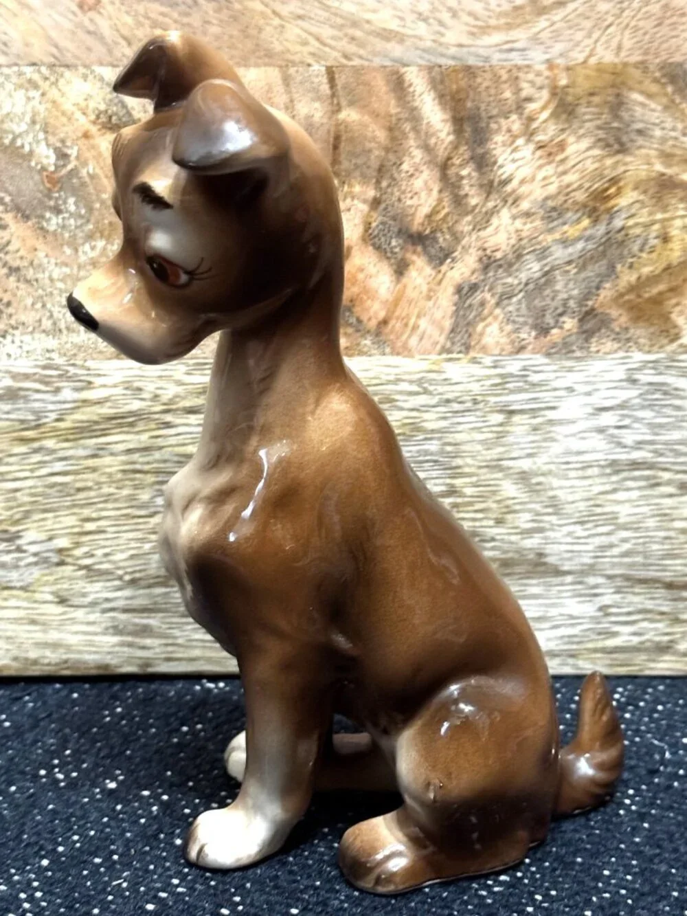 Walt Disney Lady and the Tramp, Tramp Ceramic Figurine, Vintage Circa 1955